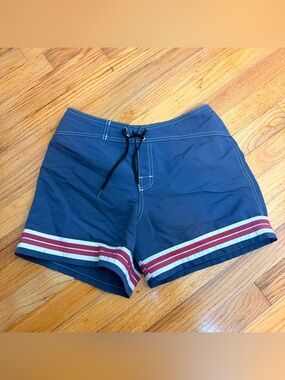 Vintage Roxy Boardshorts Y2K Navy Swim Womens Red White Stripes Small